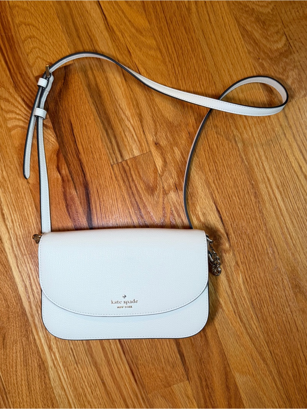 Kate Spade White Pebbled Leather Crossbody